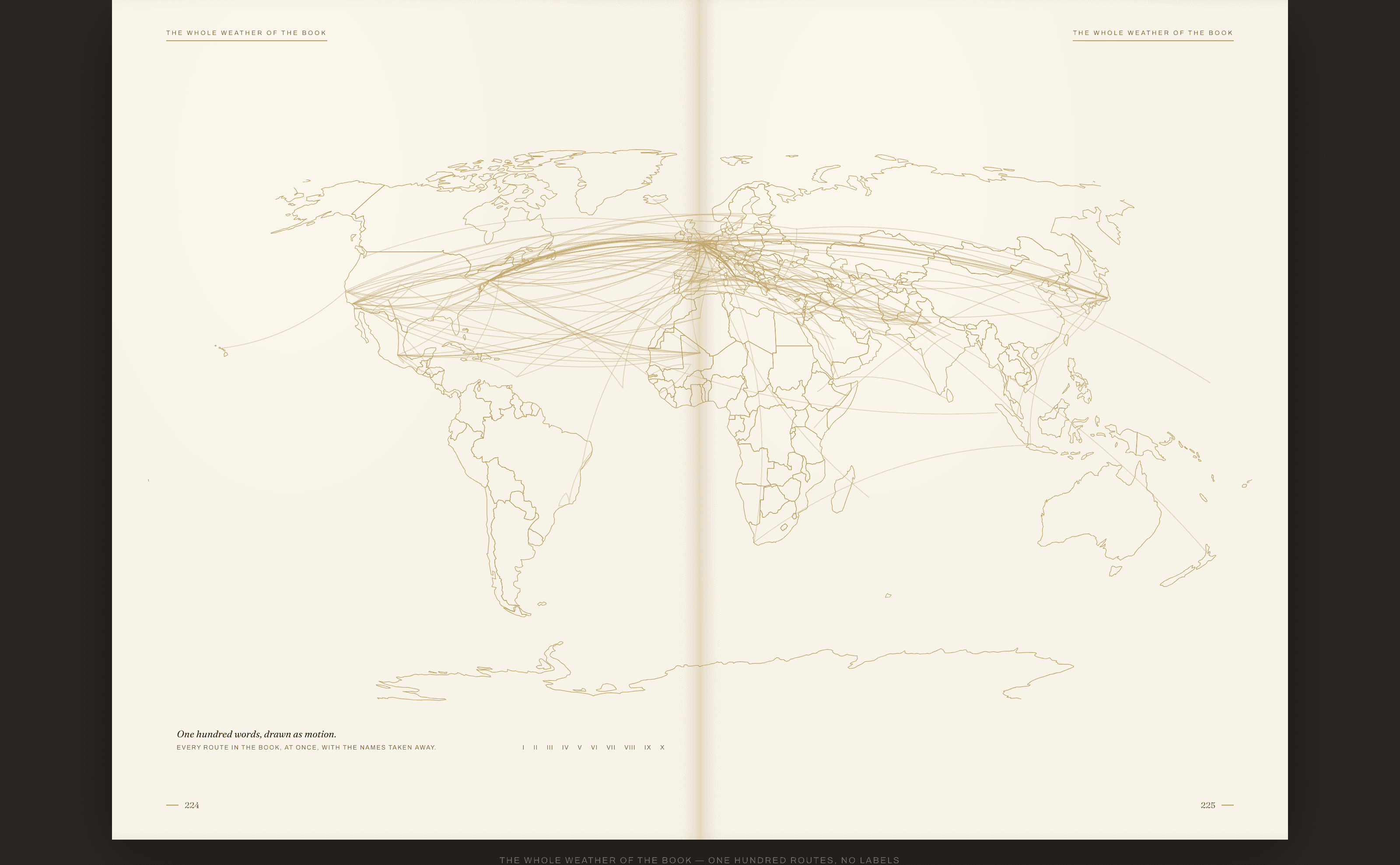The whole weather of the book, showing all one hundred word routes