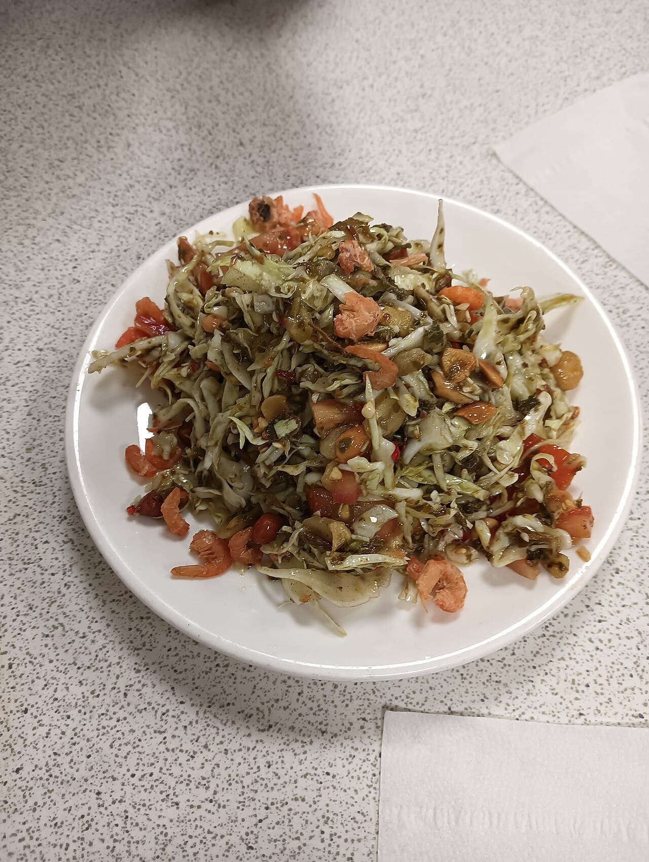 Burmese laphet thoke tea salad.