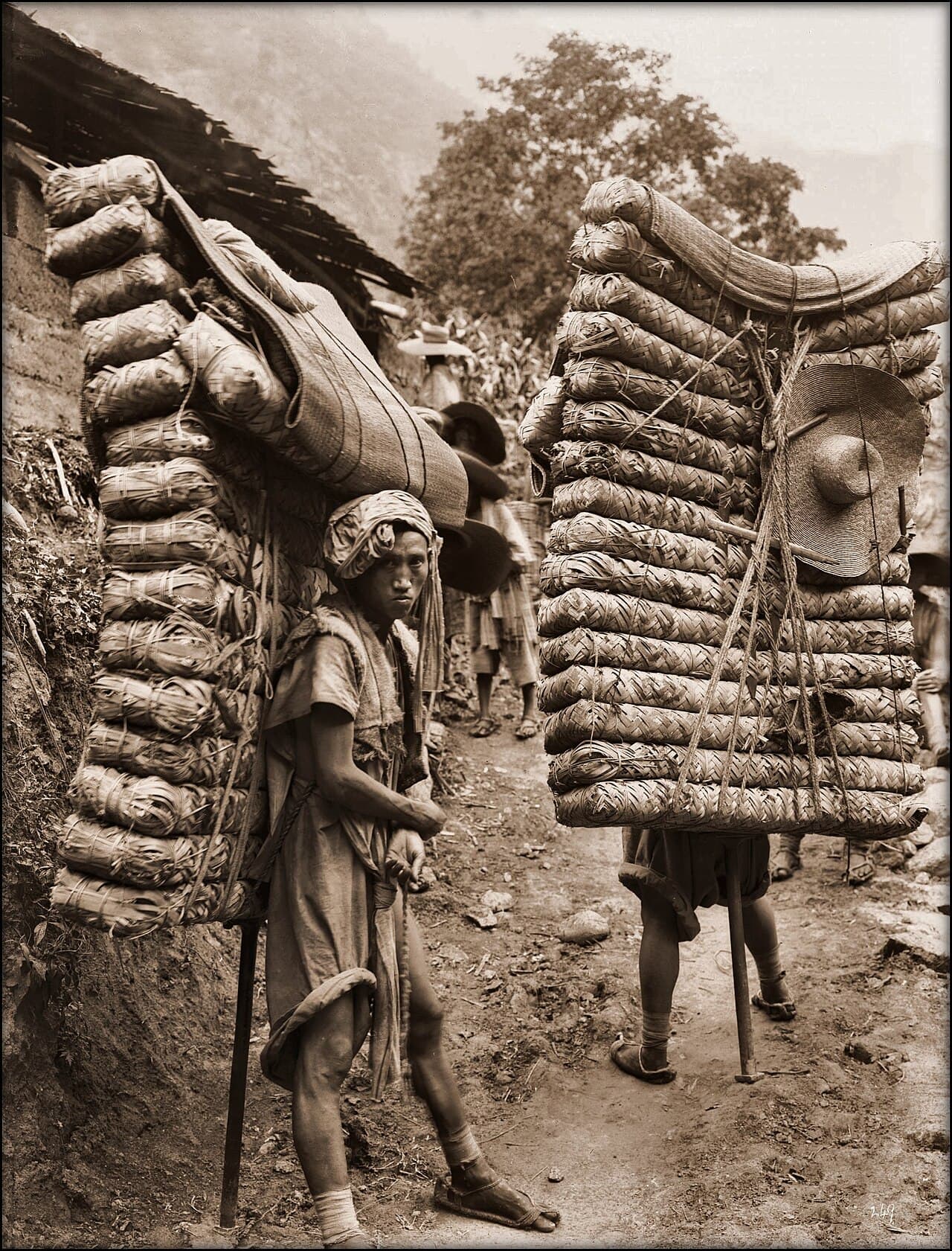 Tea porters on the ancient Tea Horse Road.