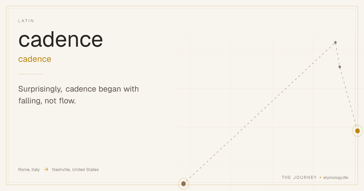 Cadence — Meaning, Origin & Etymology | The Journey