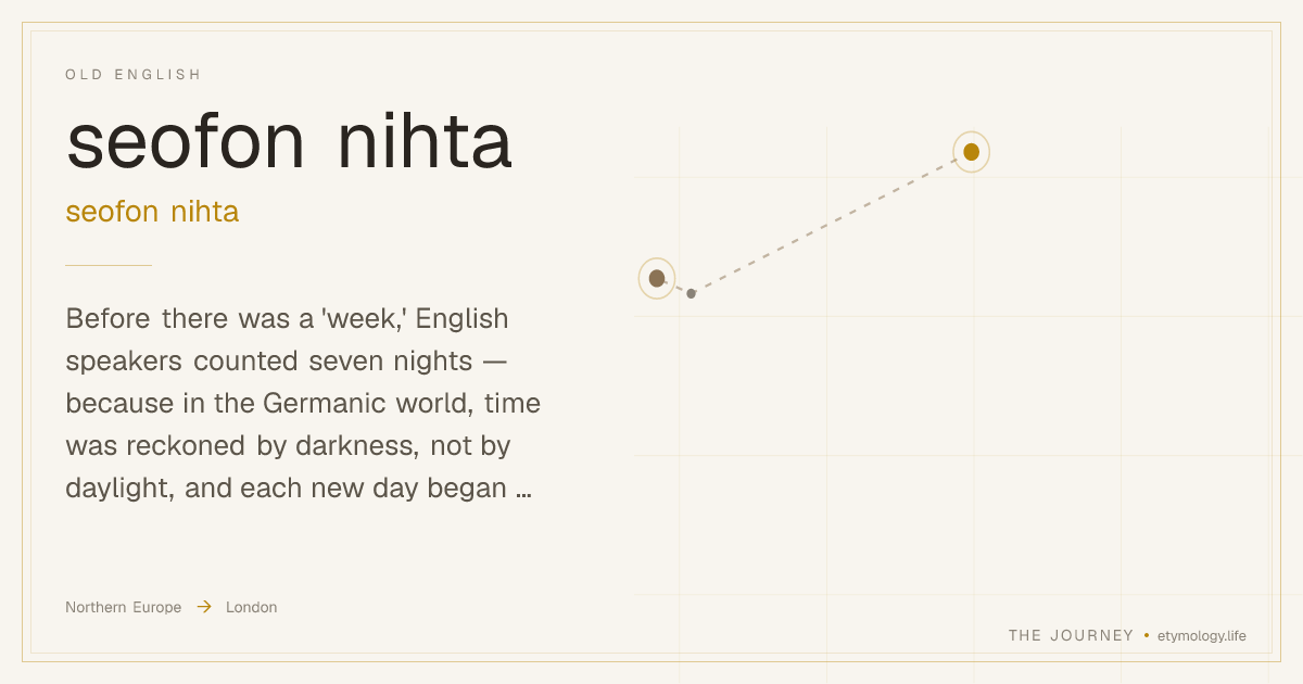 Sennight — Meaning, Origin & Etymology | The Journey